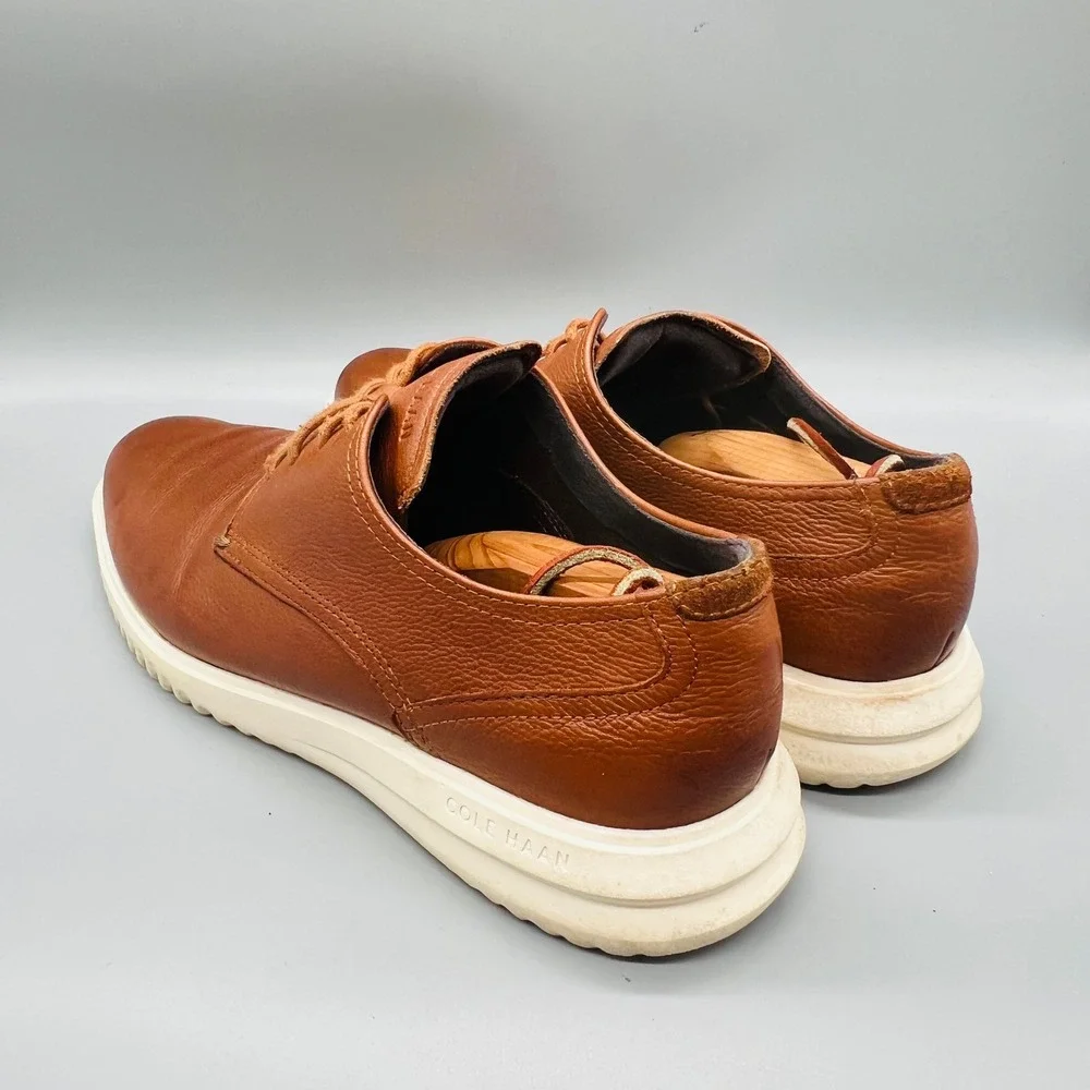 Cole Haan Oxford Mens 11 Brown Leather Lace Up Grand OS Zerogrand Shoes